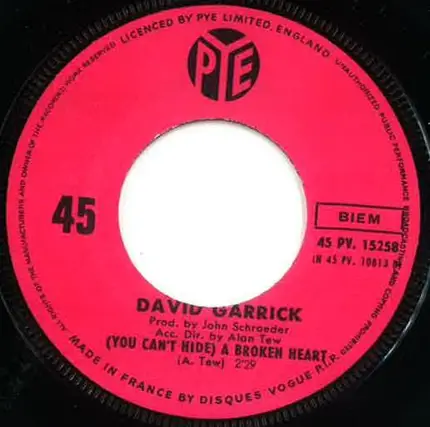 David Garrick - I've Found A Love
