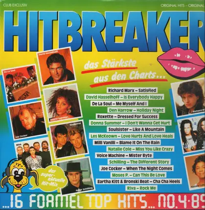 David Hasselhoff, Milli Vanilli, Moses P. - Hitbreaker - 16 Formel Top Hits - 4/89