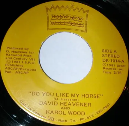 David Heavener And Karol Wood - Do You Like My Horse