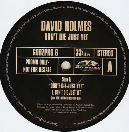 David Holmes - Don't Die Just Yet