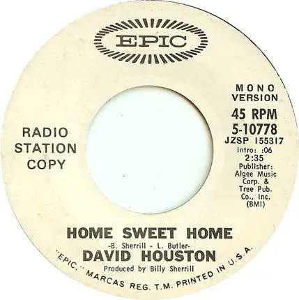 David Houston - Home Sweet Home