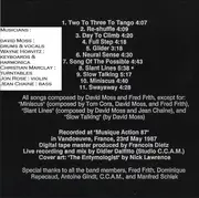 CD - David Moss Dense Band - Live In Europe
