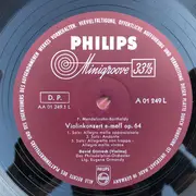 LP - Mendelssohn-Bartholdy / Mozart - Violinkonzert E-moll Op. 64 / Violinkonzert D-dur KV 218 - Mono