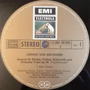 LP - Oistrach / Rostropovich / Richter / Karajan - Beethoven Tripelkonzert - Gatefold, Gold Labels
