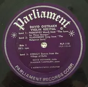 LP - David Oistrach - Violin Recital / Love For The Three Oranges / Roumanian Dances / Dances From Kallo And Others - Mono