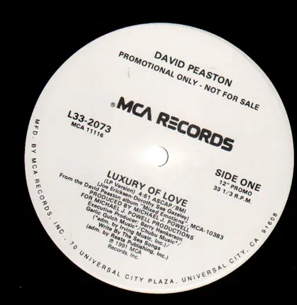 David Peaston - Luxury Of Love