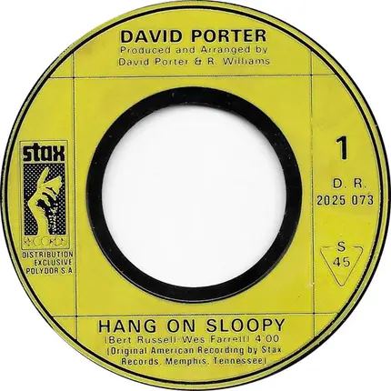 David Porter - Hang On Sloopy / Thirty Days