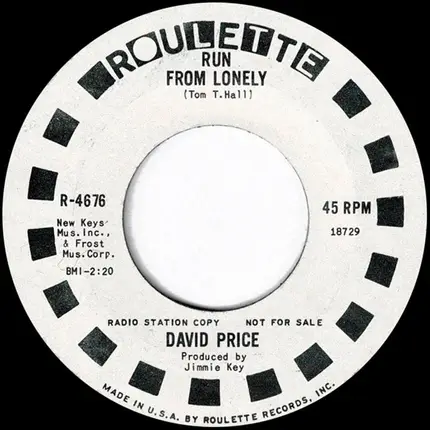 David Price - Without A Tear / Run From Lonely