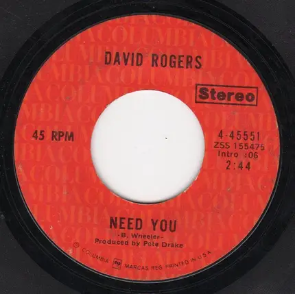 David Rogers - Need You