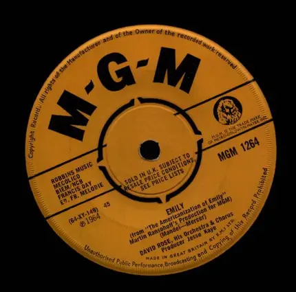 David Rose & His Orchestra - Emily / Lefty Louie