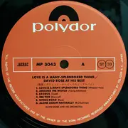 LP - David Rose & His Orchestra - 慕情 / Love Is A Many-Splendored Thing / David Rose At His Best - No OBI