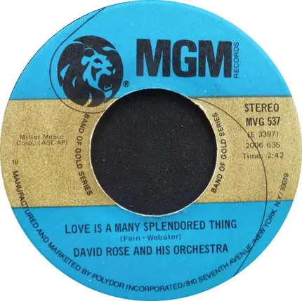 David Rose & His Orchestra - The Stripper / Love Is A Many Splendored Thing