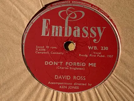 David Ross - Young Love / Don't Forbid Me