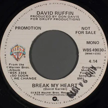 David Ruffin - Break My Heart