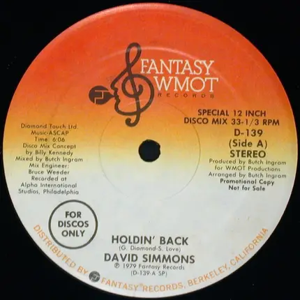 David Simmons - Holdin' Back