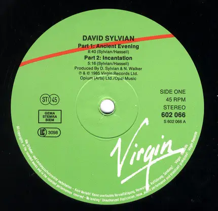 David Sylvian , Jon Hassell • Steve Jansen , Holger Czukay - Words With The Shaman