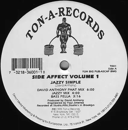David Anthony - Side Affect Volume 1:  Jazzy Simple