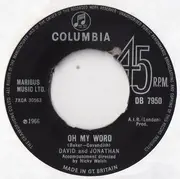 7'' - David & Jonathan - Lovers Of The World Unite