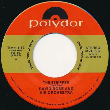 David Rose And His Orchestra - The Stripper / Love Is A Many Splendored Thing