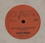 David Simon - Just When I Needed You Most