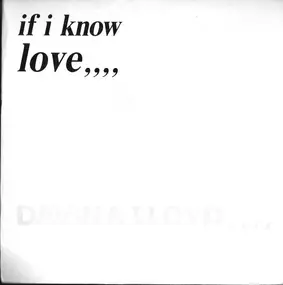 Davina Lloyd - if i know love