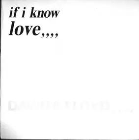 Davina Lloyd - if i know love