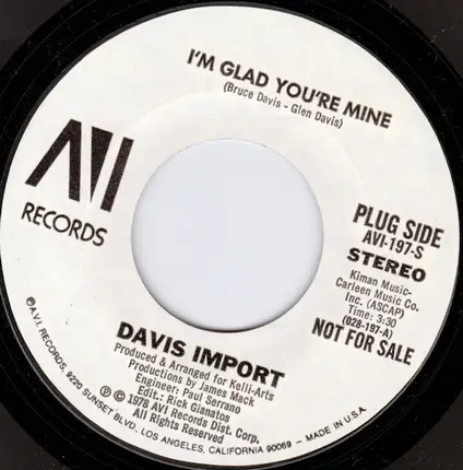 Davis Import - I'm Glad You're Mine - Starchild