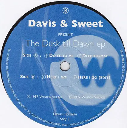 Davis & Sweet - The Dusk Till Dawn EP