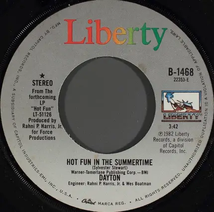 Dayton - Hot Fun In The Summertime