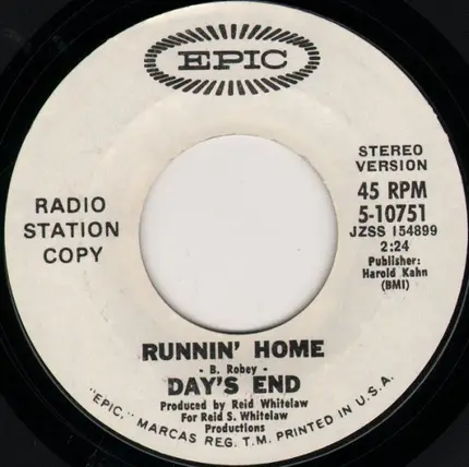 Day's End - Runnin' Home