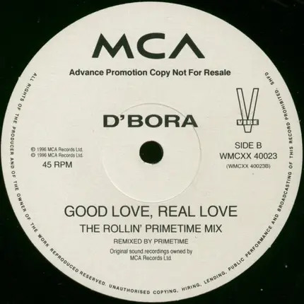 D'Bora - Good Love, Real Love (Primetime Mixes)