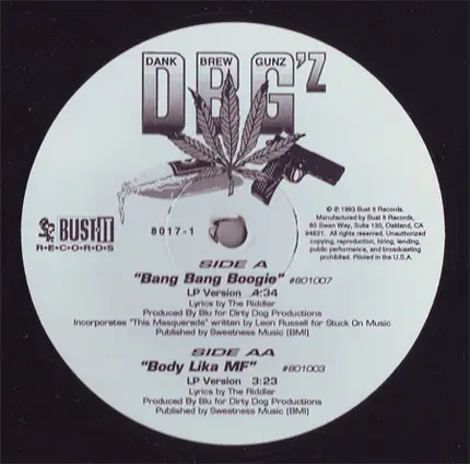 DBG'z - Bang Bang Boogie / Body Lika M.F. / Once A Munt