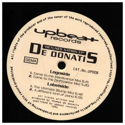 De Donatis - Detuned Nation EP