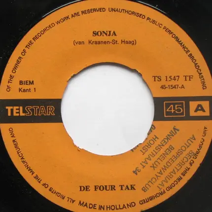 De Four Tak - Sonja