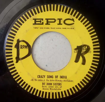 De John Sisters - A Kiss And A Rose / Crazy Song Of India