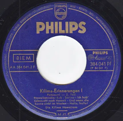 De Kilima Hawaiians - Kilima-Erinnerungen I