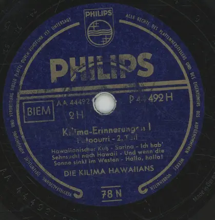 De Kilima Hawaiians - Kilima-Erinnerungen I