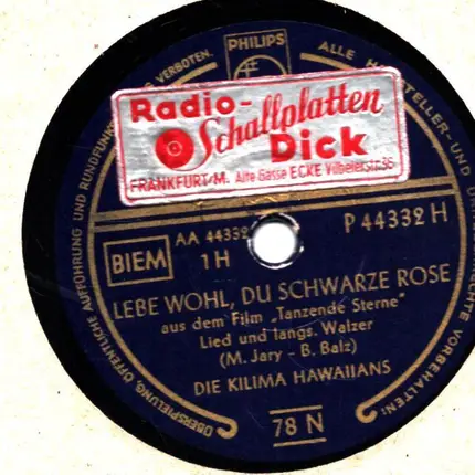De Kilima Hawaiians - Lebe Wohl, Du Schwarze Rose / Ein Paradies Im Ozean
