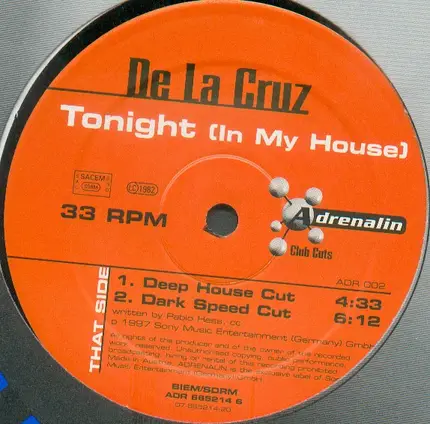 De La Cruz - Tonight (In My House)