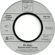 7inch Vinyl Single - De Sign - Nathalie (Dein Traum)