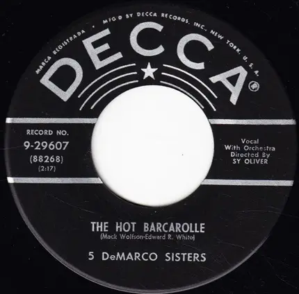 DeMarco Sisters - The Hot Barcarolle