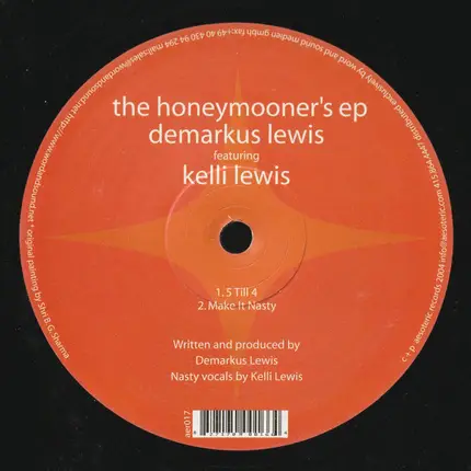 Demarkus Lewis Featuring Kelli Lewis - The Honeymooner's EP