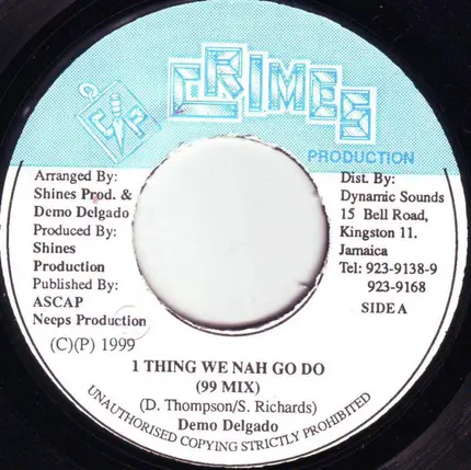 Demo Delgado - 1 Thing We Nah Go Do (99 Mix)