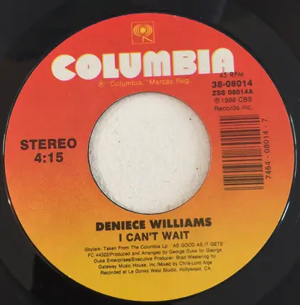 Deniece Williams - I Can't Wait