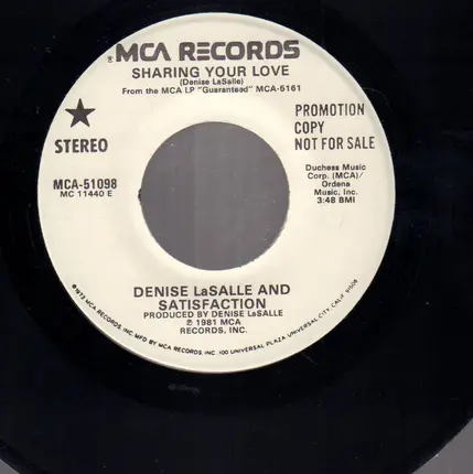 Denise LaSalle And Satisfaction - Sharing Your Love