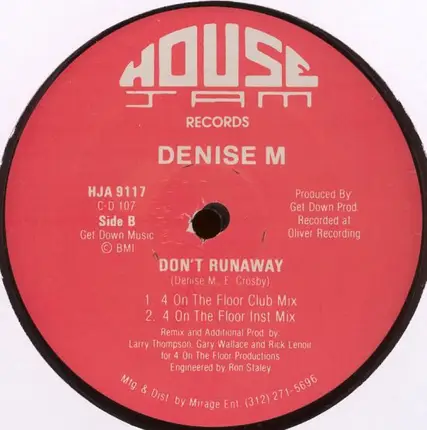 Denise M - Don't Runaway