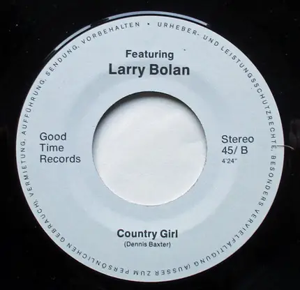 Dennis Baxter , Emsland Hillbillies , Larry Bolan - The Legend Of C.B. / Country Girl