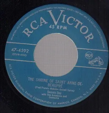 Dennis Day - Wonder Boy From Peru / The Shrine Of Saint Anne-De-Beaupré
