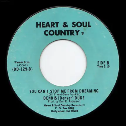 Dennis Duke - Tucker Farm / You Can't Stop Me From Dreaming