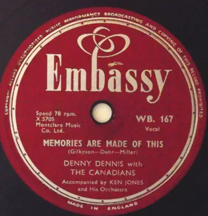 Denny Dennis - (Love Is) The Tender Trap / Memories Are Made Of This